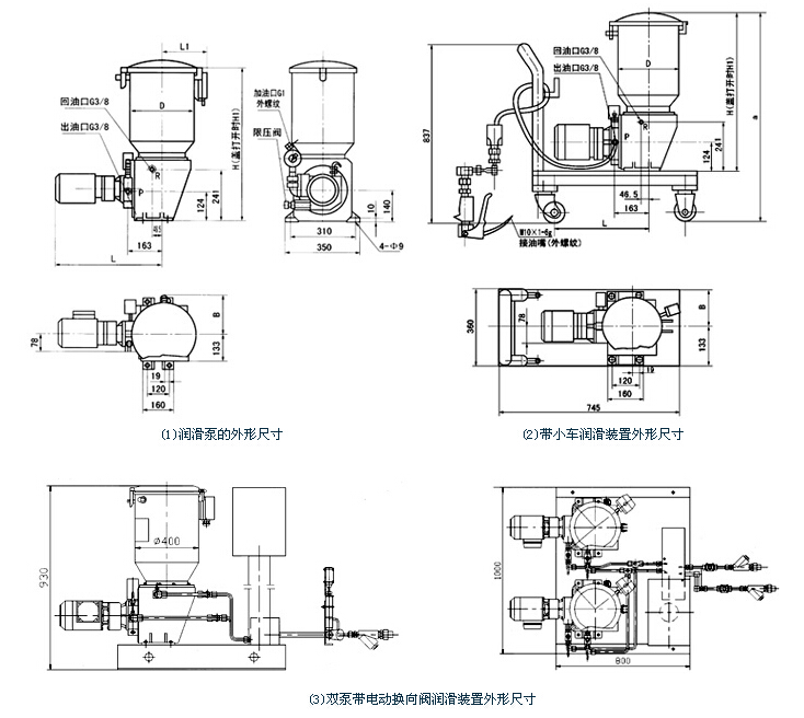 DRB-P系列<a href='/gyrhb1.html' class='keys' title='點擊查看關于電動潤滑泵的相關信息' target='_blank'>電動潤滑泵</a>及裝置